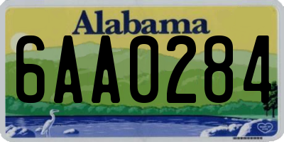 AL license plate 6AA0284