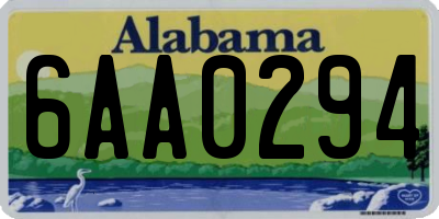 AL license plate 6AA0294