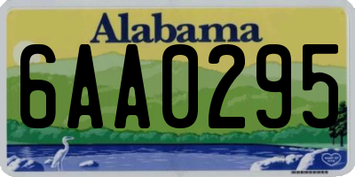 AL license plate 6AA0295