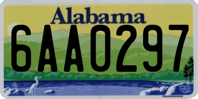 AL license plate 6AA0297