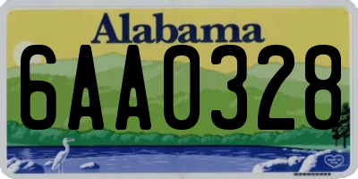 AL license plate 6AA0328