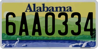 AL license plate 6AA0334