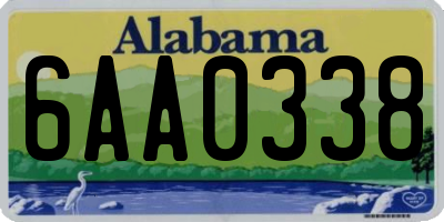 AL license plate 6AA0338