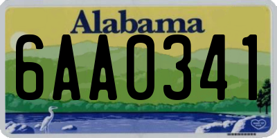 AL license plate 6AA0341