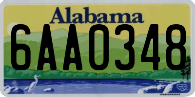 AL license plate 6AA0348
