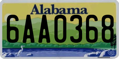 AL license plate 6AA0368