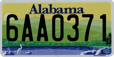 AL license plate 6AA0371