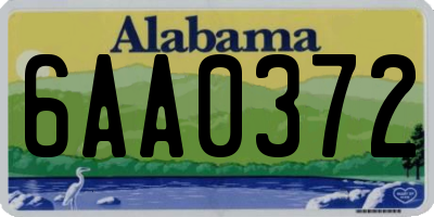 AL license plate 6AA0372
