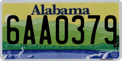 AL license plate 6AA0379