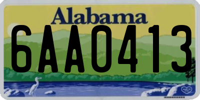 AL license plate 6AA0413