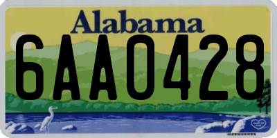AL license plate 6AA0428