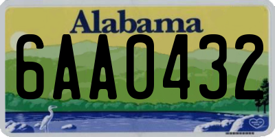 AL license plate 6AA0432