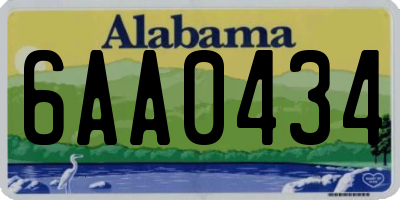 AL license plate 6AA0434