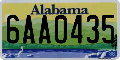 AL license plate 6AA0435