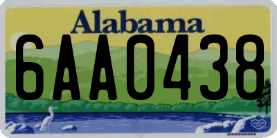 AL license plate 6AA0438