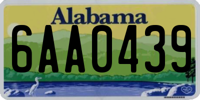 AL license plate 6AA0439