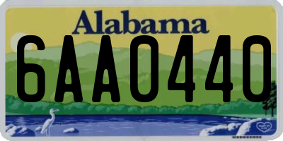 AL license plate 6AA0440