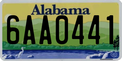 AL license plate 6AA0441