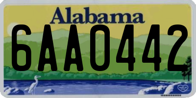 AL license plate 6AA0442