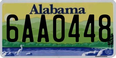 AL license plate 6AA0448
