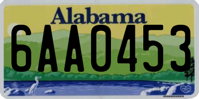 AL license plate 6AA0453