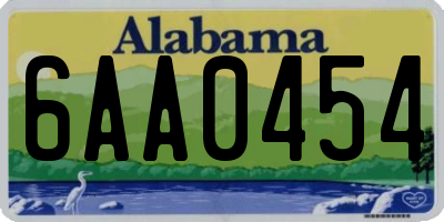 AL license plate 6AA0454