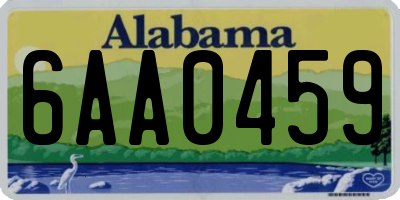 AL license plate 6AA0459