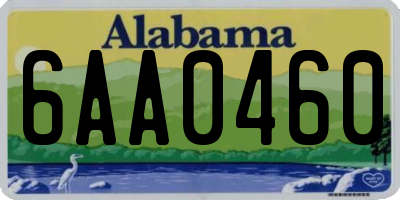 AL license plate 6AA0460
