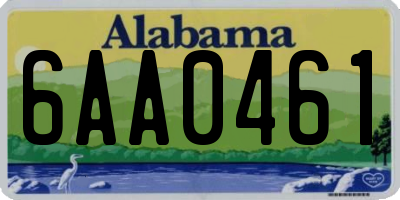 AL license plate 6AA0461