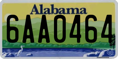 AL license plate 6AA0464