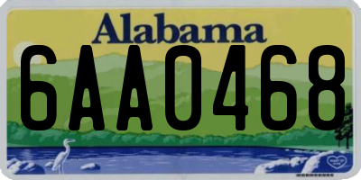 AL license plate 6AA0468