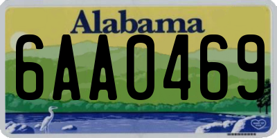 AL license plate 6AA0469