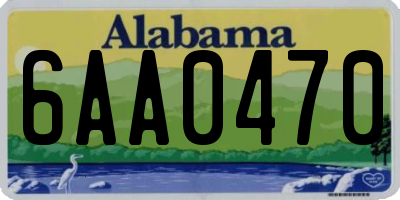 AL license plate 6AA0470