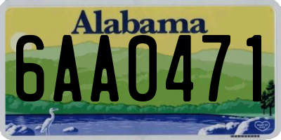 AL license plate 6AA0471