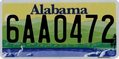 AL license plate 6AA0472