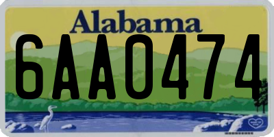 AL license plate 6AA0474
