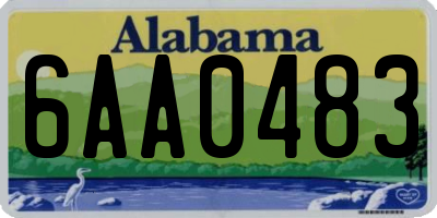 AL license plate 6AA0483