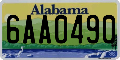 AL license plate 6AA0490