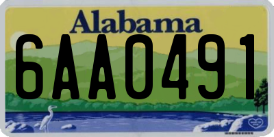 AL license plate 6AA0491