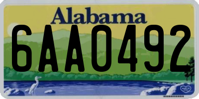 AL license plate 6AA0492
