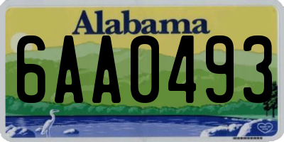 AL license plate 6AA0493