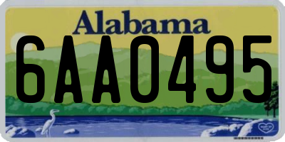 AL license plate 6AA0495