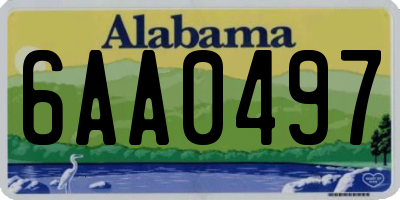 AL license plate 6AA0497