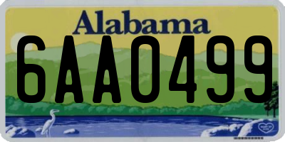 AL license plate 6AA0499