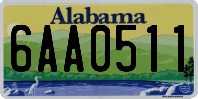 AL license plate 6AA0511