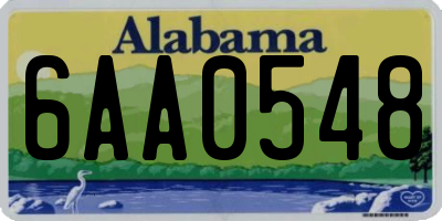 AL license plate 6AA0548