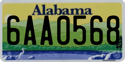 AL license plate 6AA0568