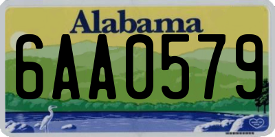 AL license plate 6AA0579