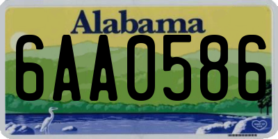 AL license plate 6AA0586