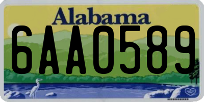 AL license plate 6AA0589